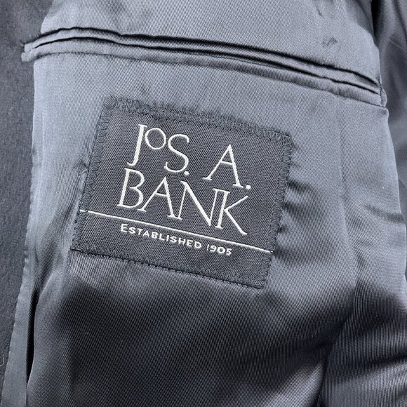 Jos A Bank Blazer Men 46R Black 100% Cashmere Classic Career Suit Jacket Haiti - Picture 10 of 12